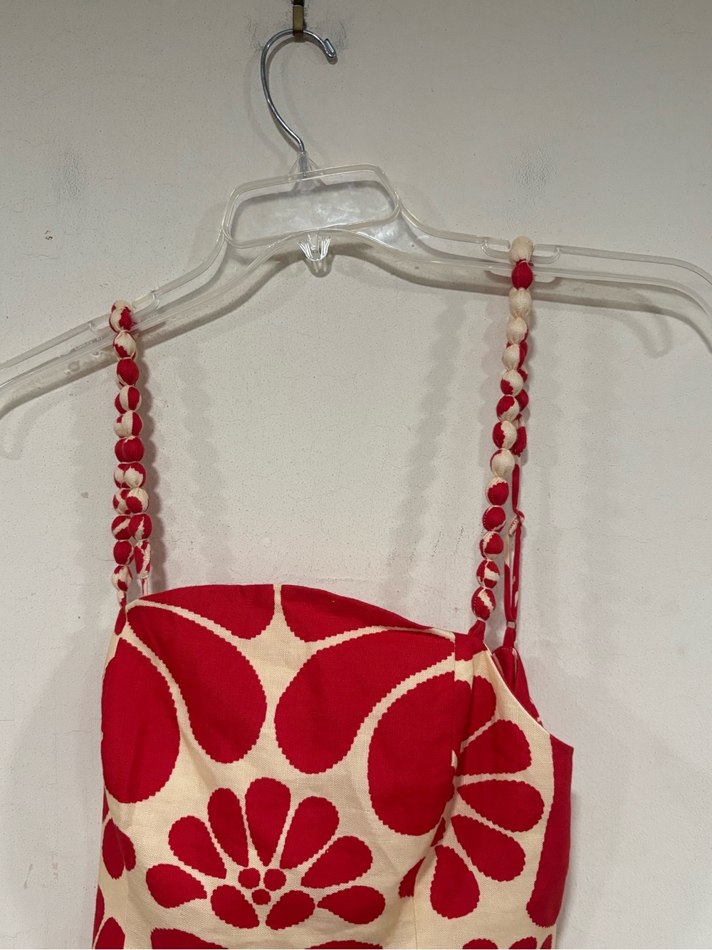 NWT Farm Rio Palermo Sleeveless Midi Dress red floral linen medium - Picture 6 of 11